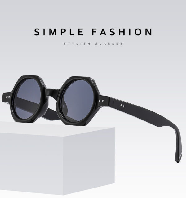 Lunettes de soleil polygonales rétro pour hommes et femmes